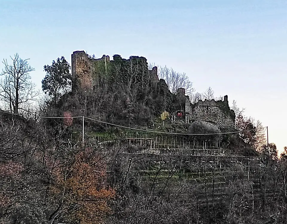 Castello di Moneta, vista dal percorso pedonale