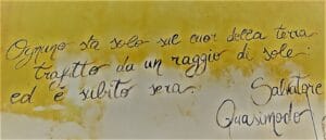 Poesia sulla solitudine di Quasimodo "Ognuno sta sol sul cuor della terra trafitto da un raggio di sole. Ed è subito sera.