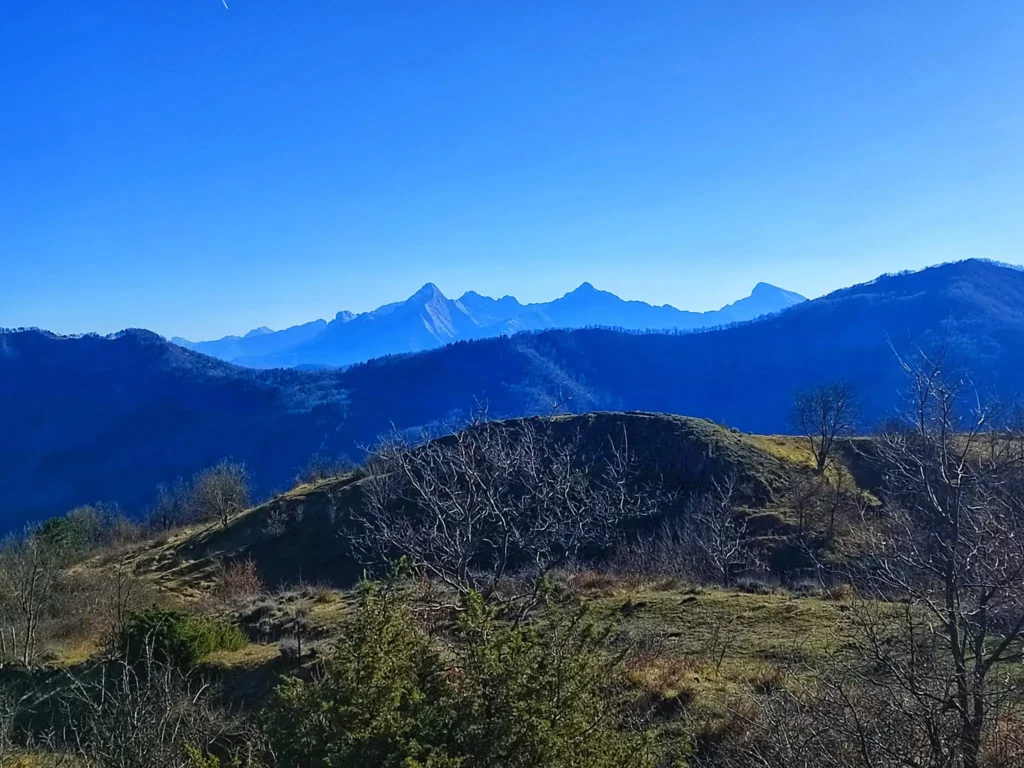 Vista sulle Apuane e la Lunigiana